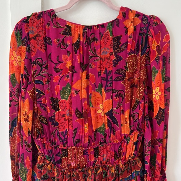 NWT Farm Rio Tropical Tapestry Long-Sleeve Minidress Size S - Picture 14 of 15